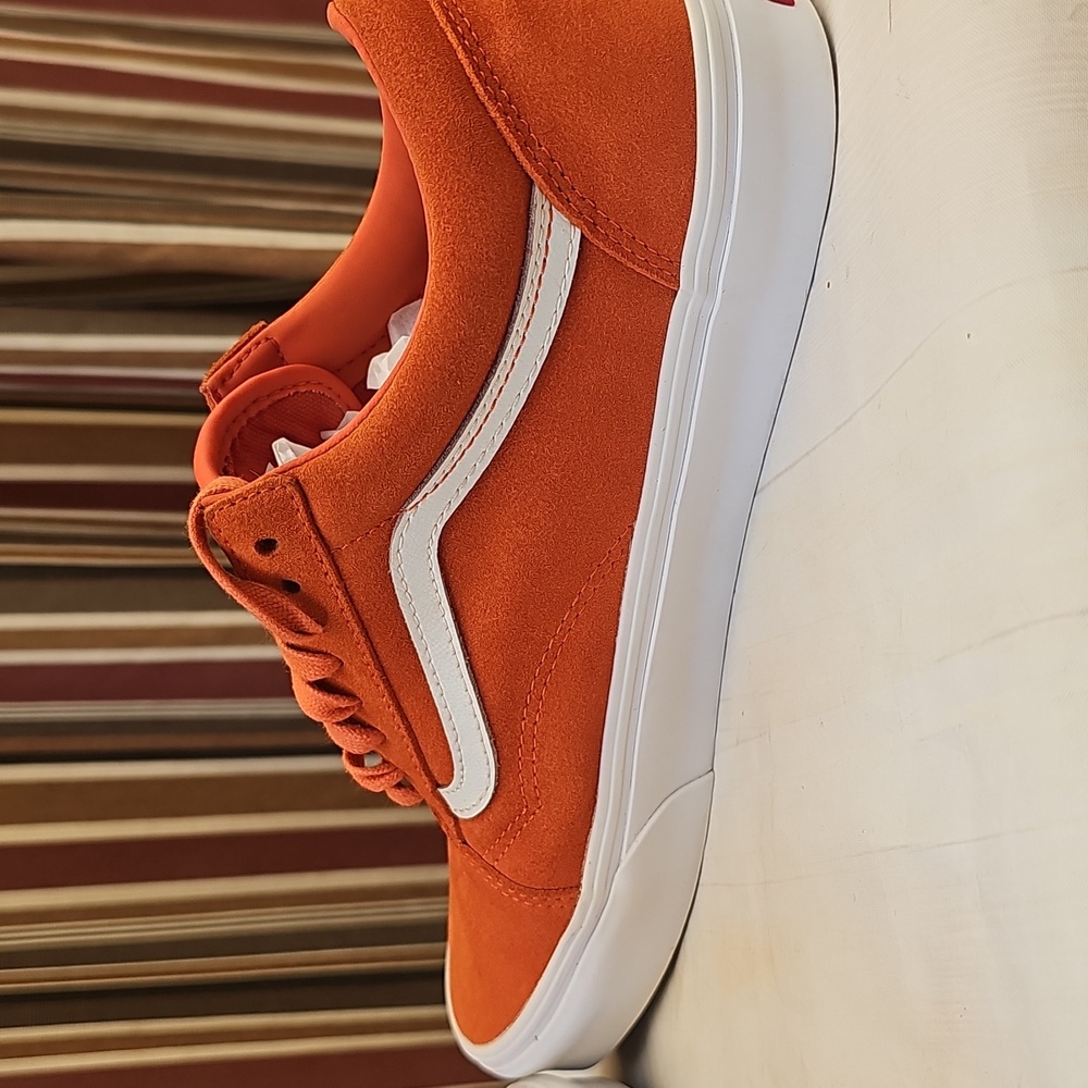 Vans Bold Orange Suede Shoes - Picture 5 of 12